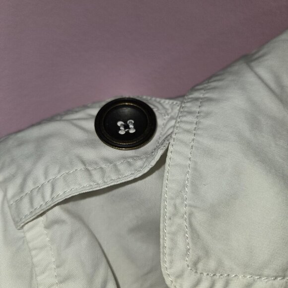 MaxMara Vintage White Short Trench Coat with Belt, Size S - Picture 5 of 16